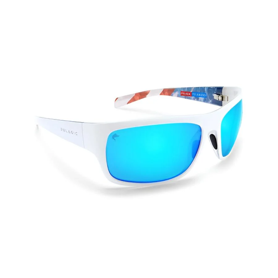 WHITE AMERICAMO BLUE GLASS
